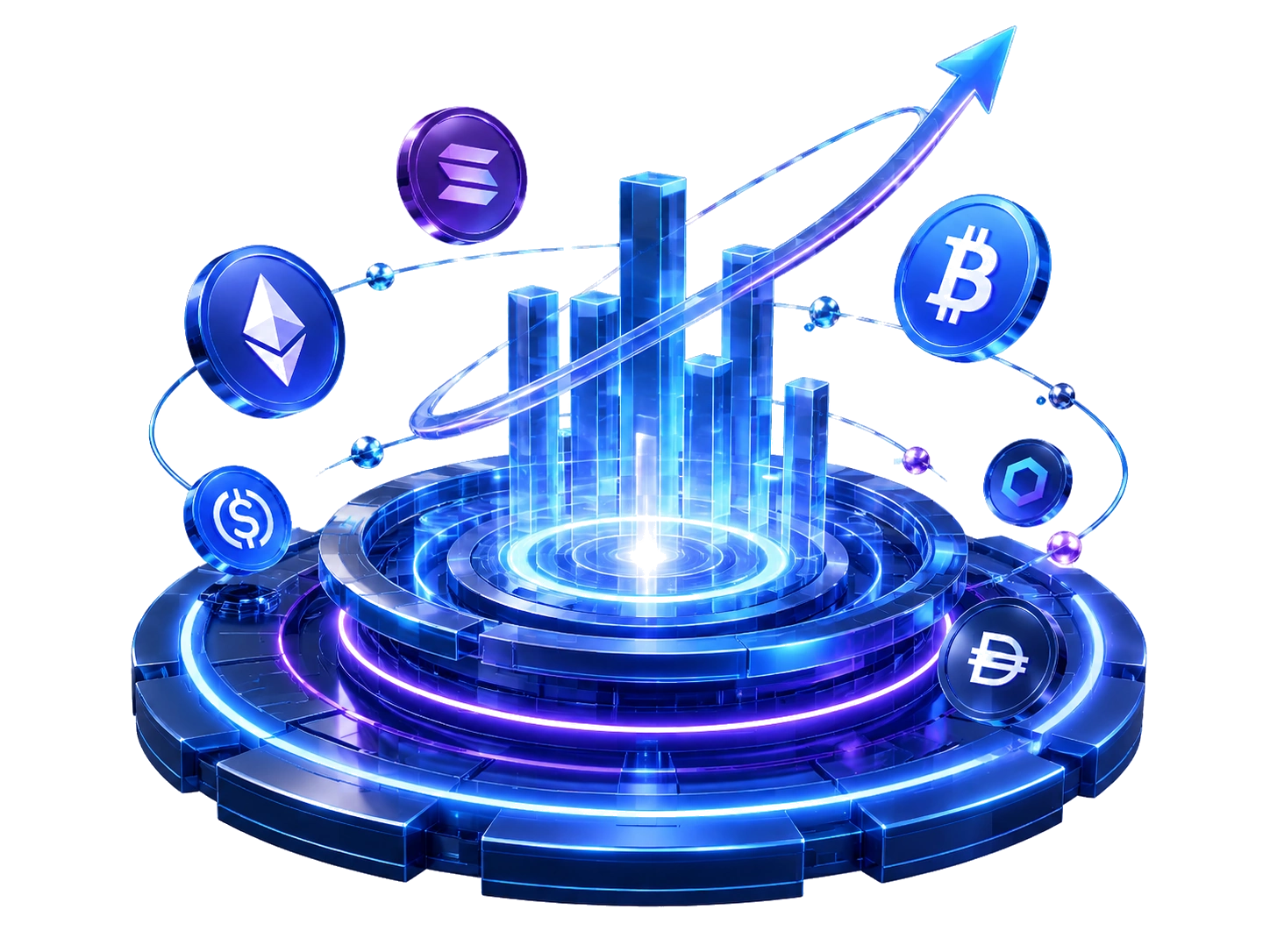 DeFi平台开发透明底科技视觉图